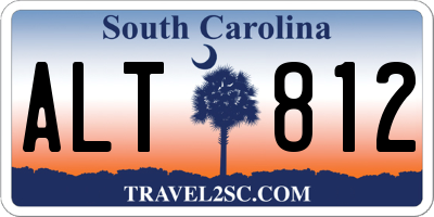 SC license plate ALT812