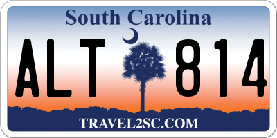 SC license plate ALT814