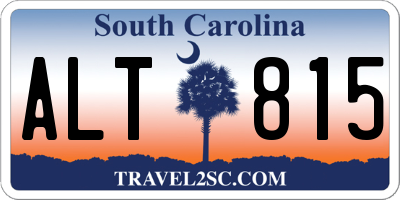 SC license plate ALT815