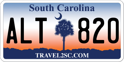 SC license plate ALT820
