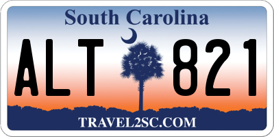 SC license plate ALT821