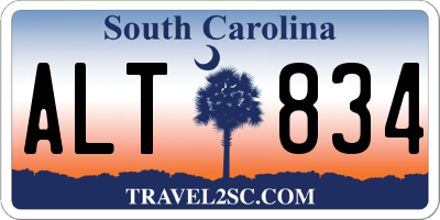 SC license plate ALT834