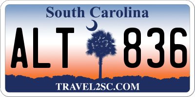 SC license plate ALT836