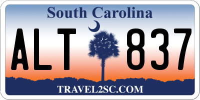 SC license plate ALT837