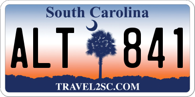 SC license plate ALT841