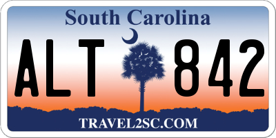 SC license plate ALT842