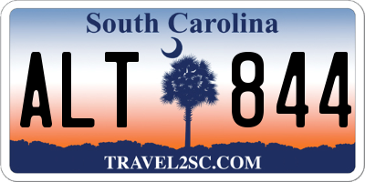 SC license plate ALT844