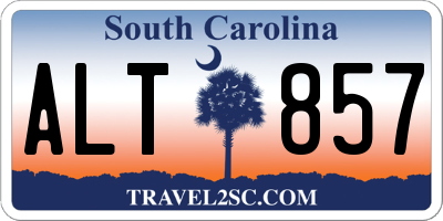 SC license plate ALT857