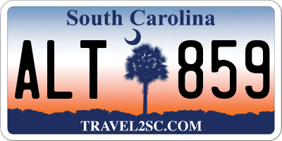 SC license plate ALT859