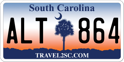 SC license plate ALT864