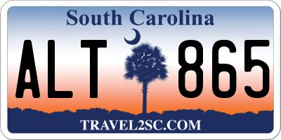 SC license plate ALT865