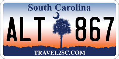 SC license plate ALT867