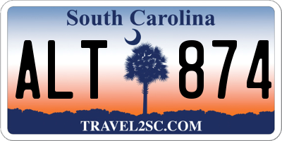 SC license plate ALT874