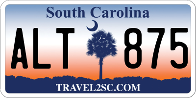 SC license plate ALT875
