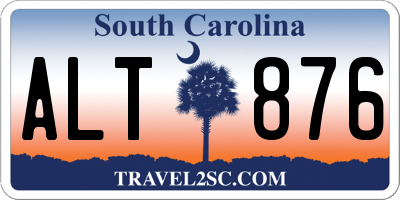 SC license plate ALT876