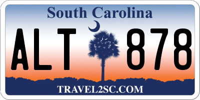 SC license plate ALT878
