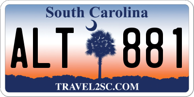 SC license plate ALT881