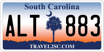 SC license plate ALT883