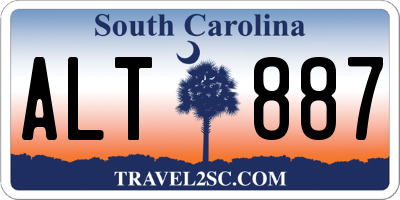 SC license plate ALT887