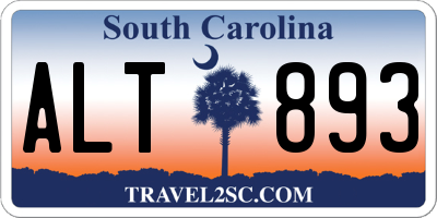 SC license plate ALT893