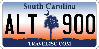 SC license plate ALT900