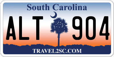SC license plate ALT904