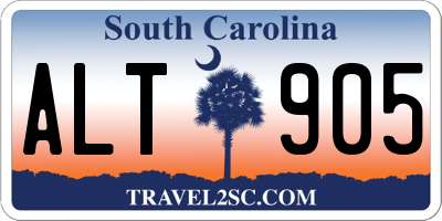 SC license plate ALT905