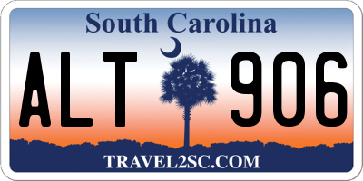 SC license plate ALT906
