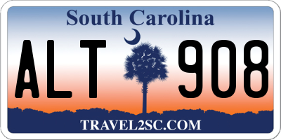 SC license plate ALT908