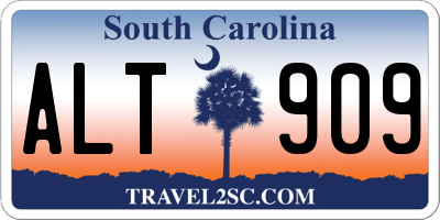 SC license plate ALT909