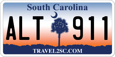 SC license plate ALT911