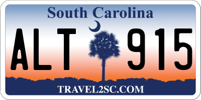SC license plate ALT915