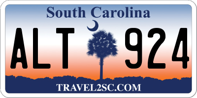 SC license plate ALT924