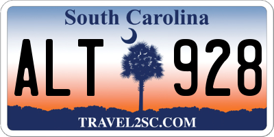 SC license plate ALT928