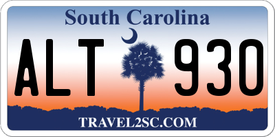 SC license plate ALT930