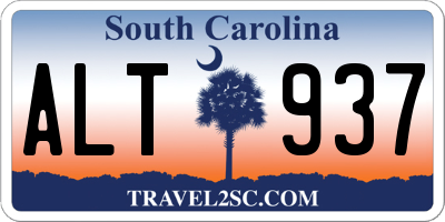 SC license plate ALT937