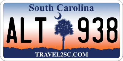 SC license plate ALT938