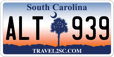 SC license plate ALT939