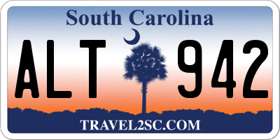 SC license plate ALT942