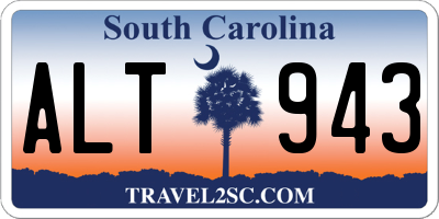 SC license plate ALT943