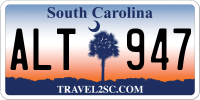 SC license plate ALT947