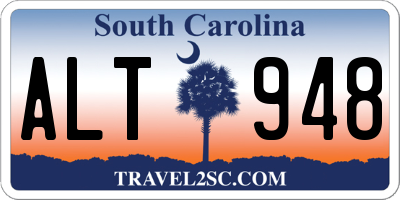 SC license plate ALT948