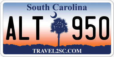 SC license plate ALT950