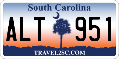 SC license plate ALT951