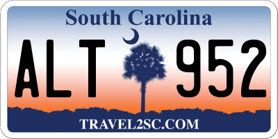 SC license plate ALT952