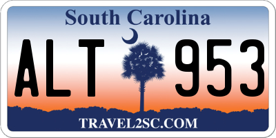 SC license plate ALT953
