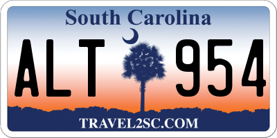 SC license plate ALT954