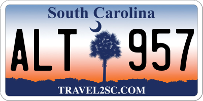 SC license plate ALT957