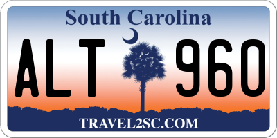 SC license plate ALT960