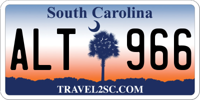 SC license plate ALT966